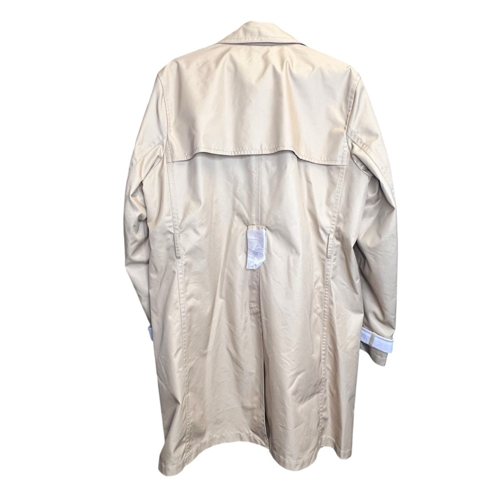NWT Coach Core Trench Coat Men's XL Khaki CF804 Leather Trim Water Resistant - Picture 3 of 11